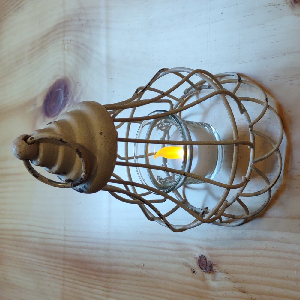 Hobby Lobby Vintage Inspired LED Candle Holder with New LED